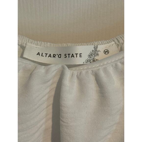Altar'd State dress, White, size Medium, Cute tie at waist - Picture 5 of 6